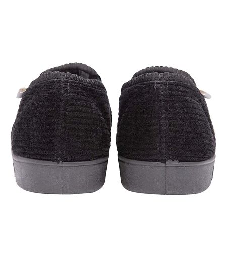 Mens Tartan Lined Slippers With Memory Foam