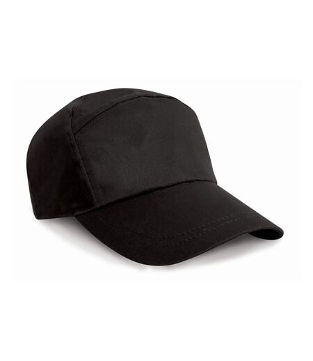 Result Unisex Plain Baseball Cap (Black)