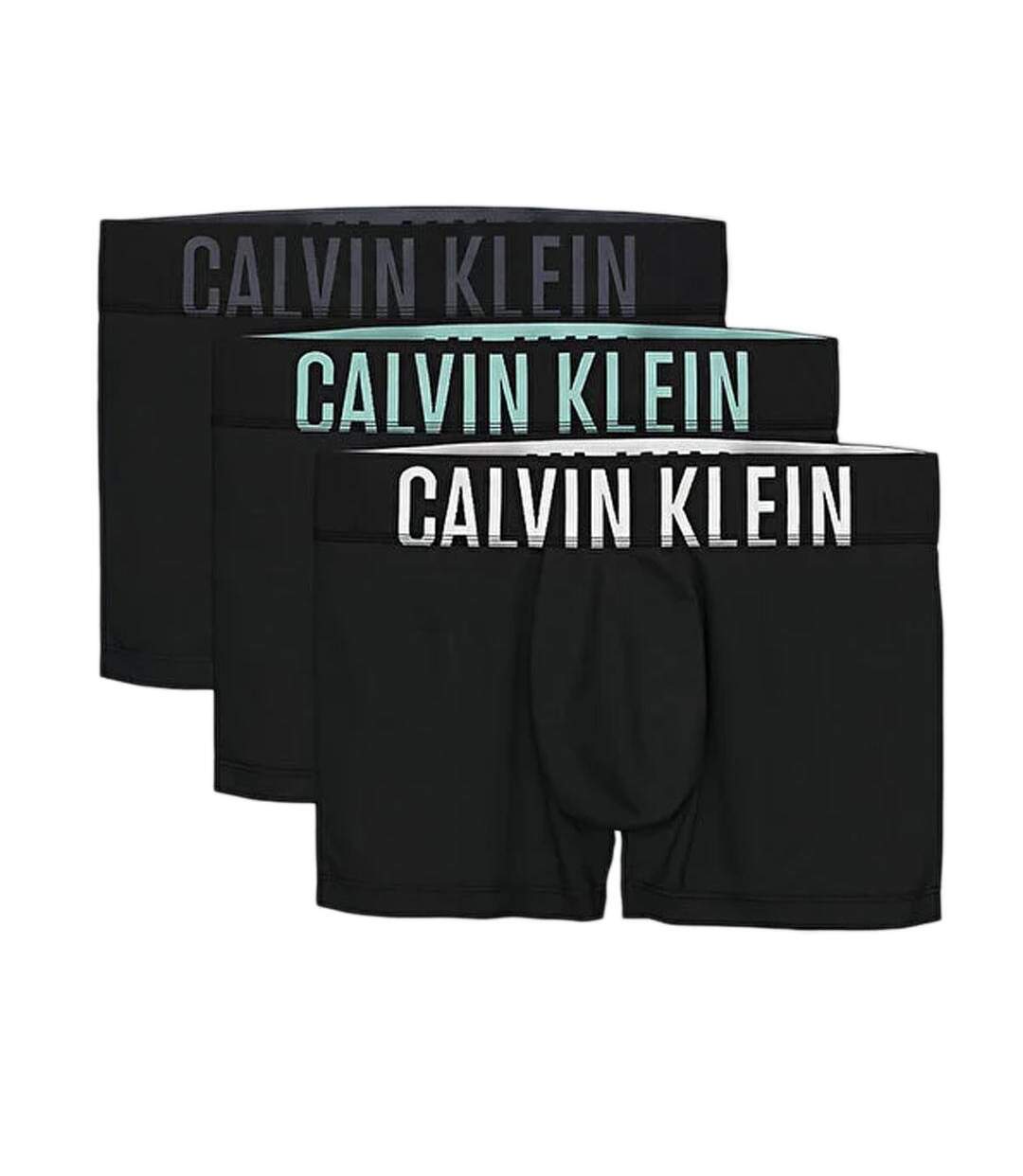 X3 boxers noir/bleu homme calvin klein jeans trunk 3-1