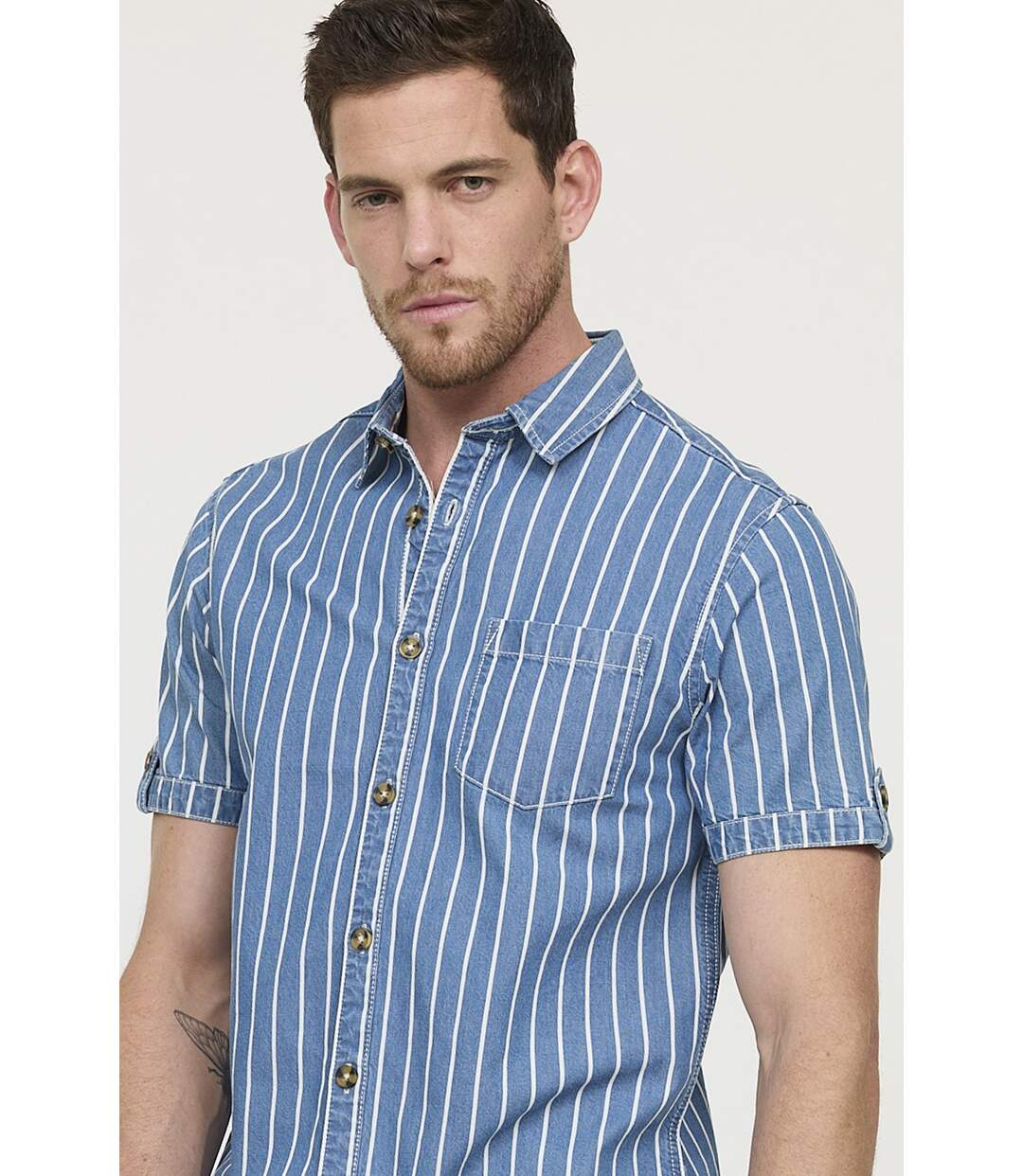 Chemise manches courtes coton regular DOULY-1