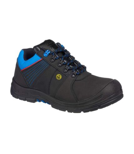Portwest Mens Protector Leather Compositelite Safety Shoes (Black/Blue) - UTPW627