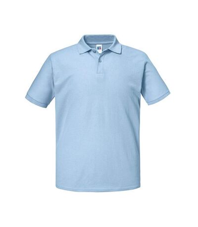 Mens authentic eco polo shirt sky Russell