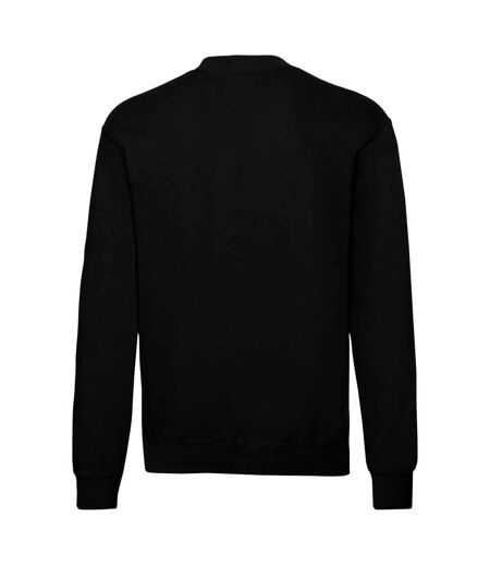 Mens classic 80/20 set-in sweatshirt black Fruit of the Loom