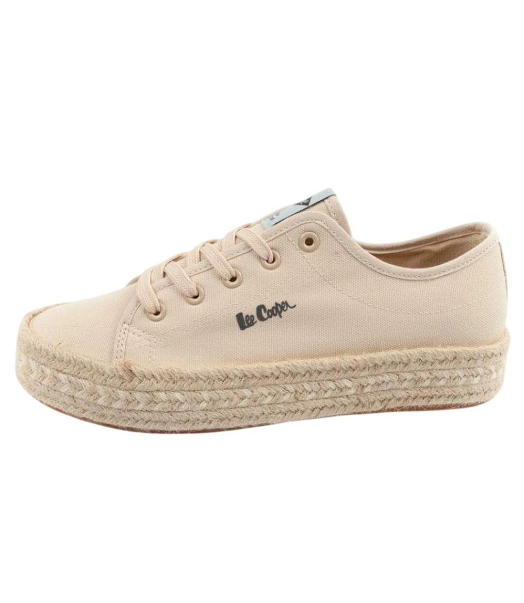 Baskets Motif/style Tressé Femme Beige Lee Cooper-3