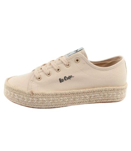 Baskets Motif/style Tressé Femme Beige Lee Cooper