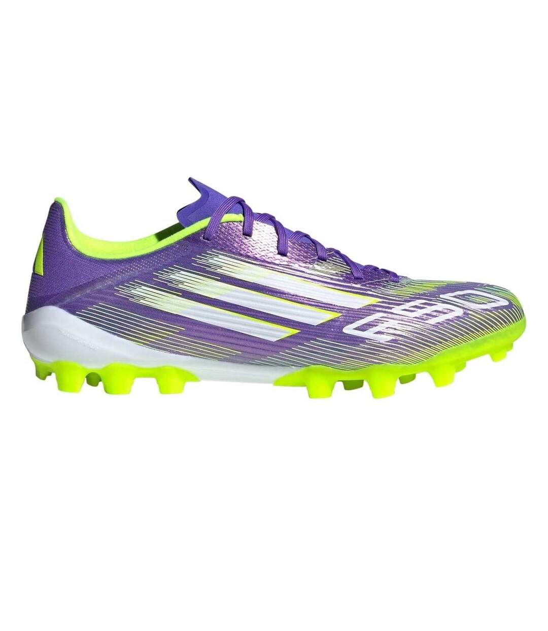 Unisex Adult F50 League Cleated Artificial Ground Football Boots Purple White Adidas-1