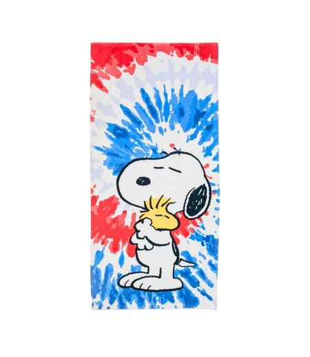 Snoopy & woodstock cotton beach towel grey/red Peanuts