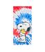 Snoopy & woodstock cotton beach towel grey/red Peanuts