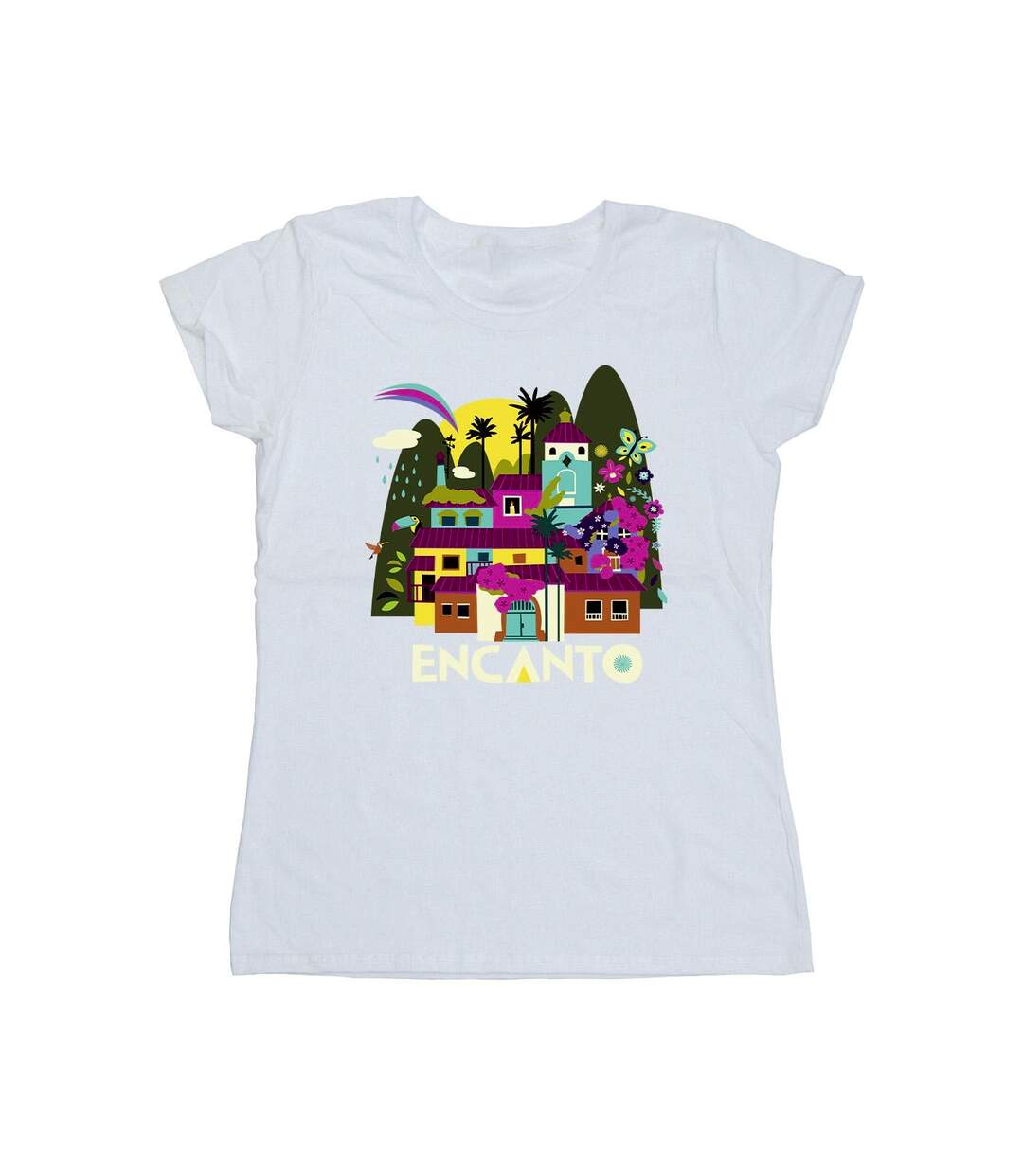 Disney - T-shirt ENCANTO MANY HOUSES - Femme (Blanc) - UTBI19491-1
