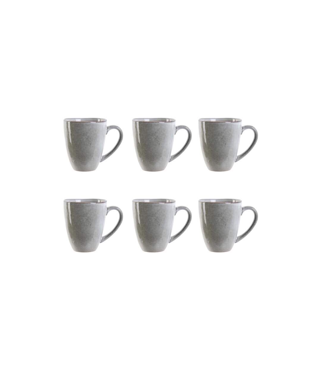 Lot de 6 Mugs Au Grès du Temps 12cm Gris-1