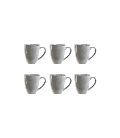 Lot de 6 Mugs Au Grès du Temps 12cm Gris