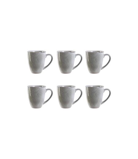 Lot de 6 Mugs Au Grès du Temps 12cm Gris