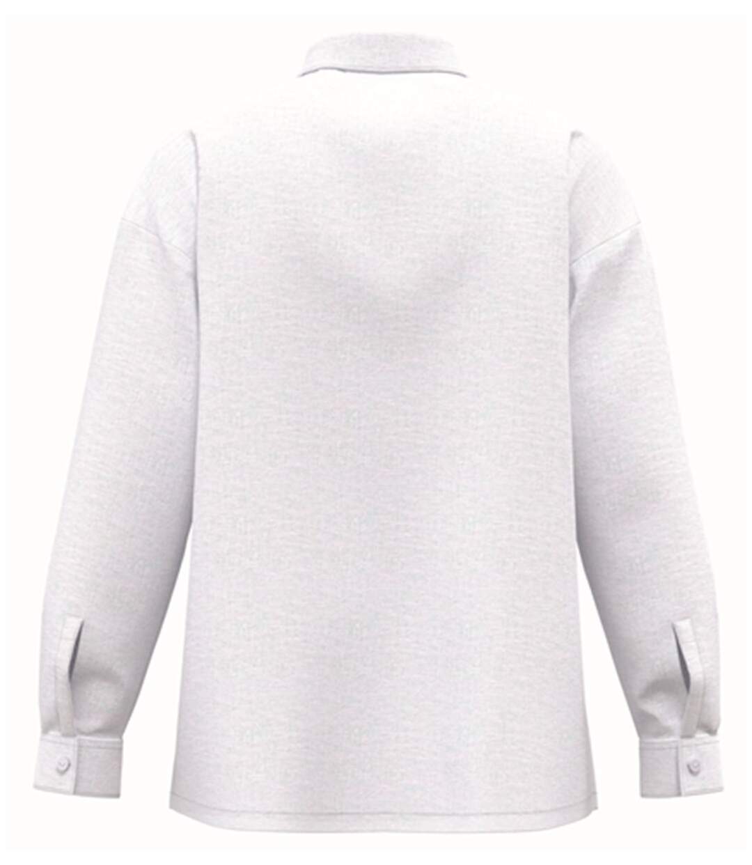Chemise oversize en lin - Femme - PATS501 - blanc-2