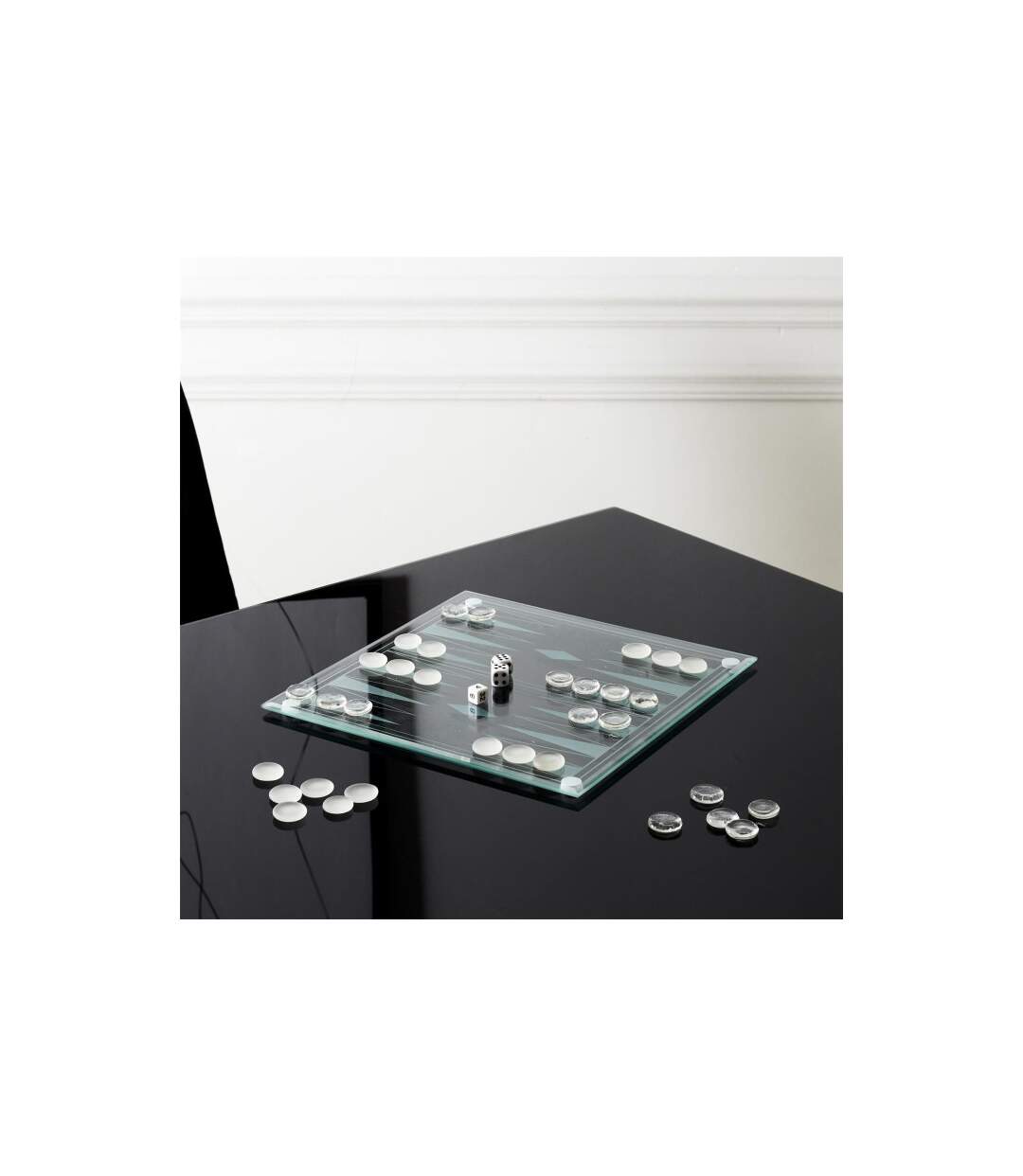 Jeu de Société Backgammon 25cm Transparent-5