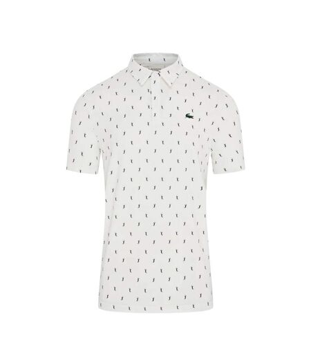 Polo de golf blanc homme lacoste regular fit protection uv