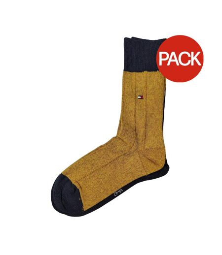Chaussettes Motif/style Contrasté Homme Bleu Marine Marron Tommy Hilfiger