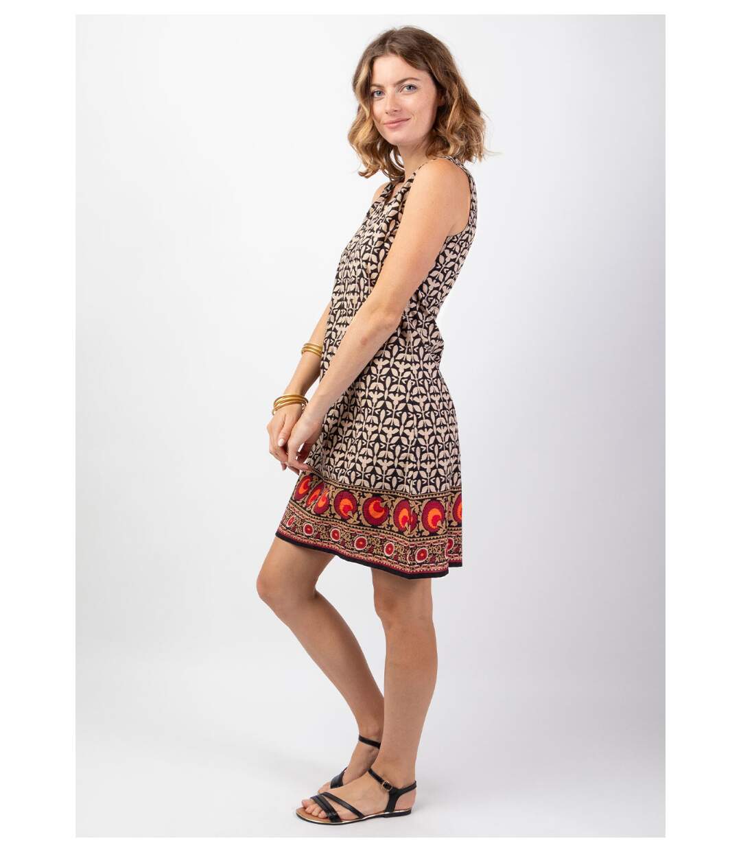 Robe coton femme été CHRISTINA motif africain Coton Du Monde-3