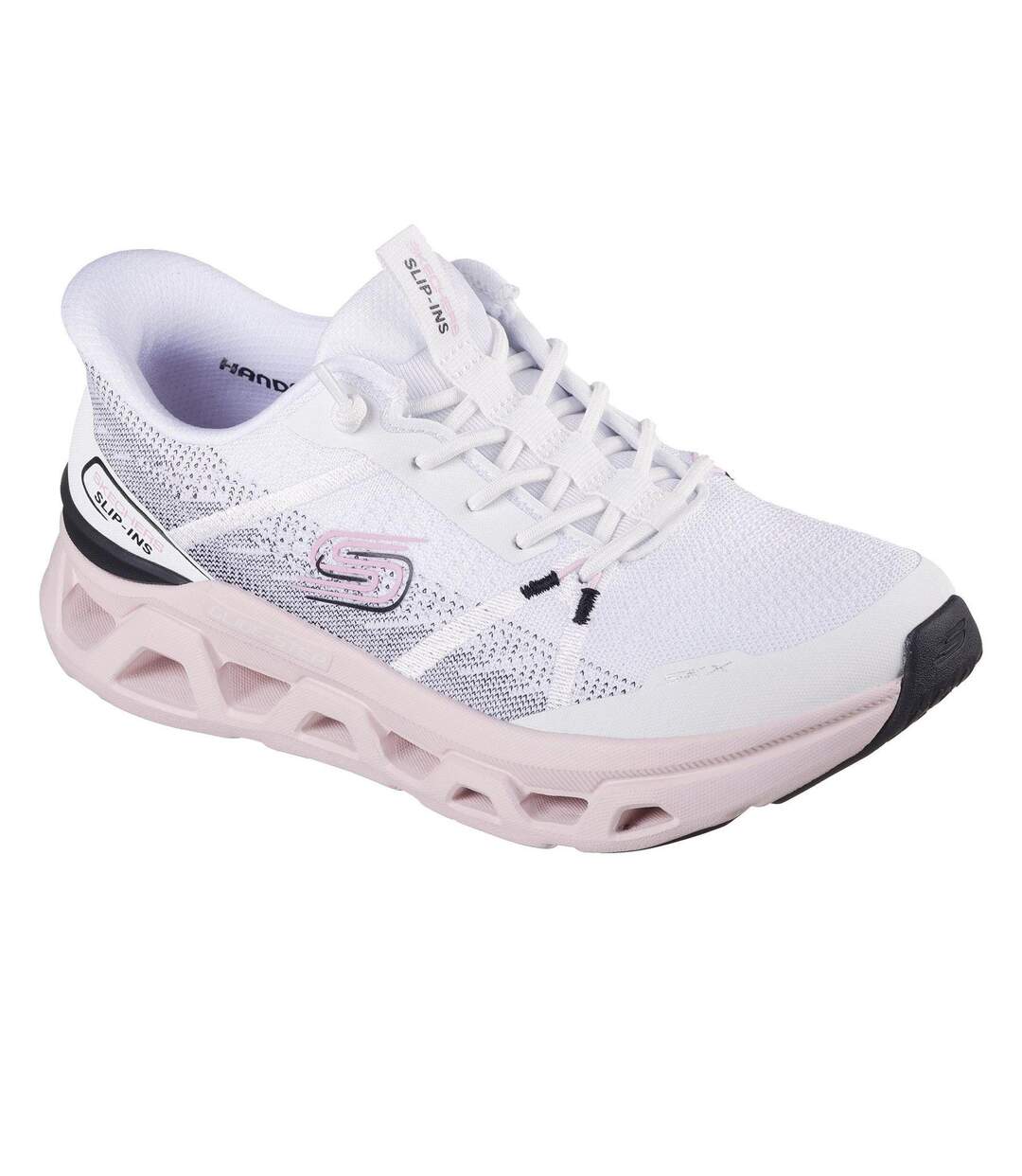 Baskets Engineered Femme Blanc Rose Skechers-4