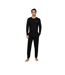 Mens Embroidered Logo Crew Neck Long-sleeved T-shirt Black Boss-3
