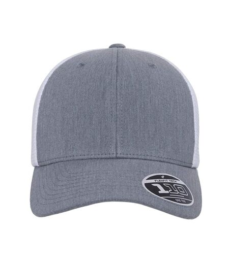 Casquette Trucker Motif/style Maille Gris Blanc Flexfit