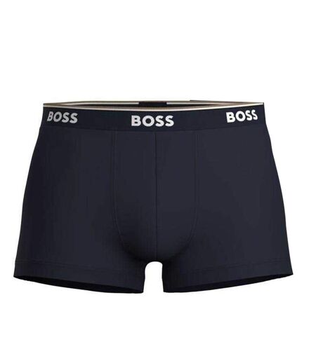 Lot De 3  Boxers Motif/style Logo Bodywear Homme Bleu Boss