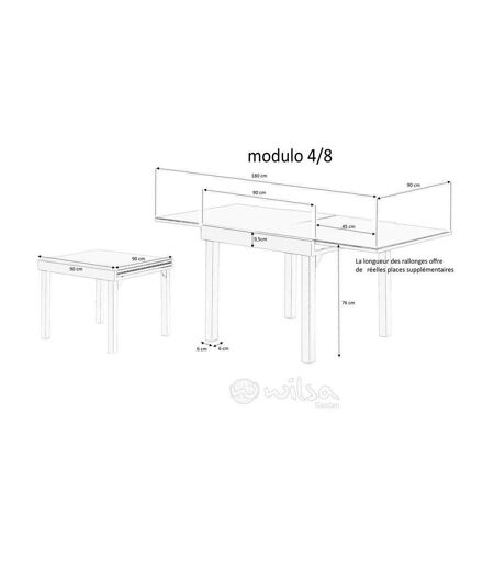 Salon de jardin design 8 personnes Modulo