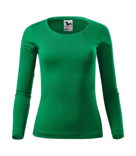 T-shirt Manches Longues Femme Vert Bouteille Malfini