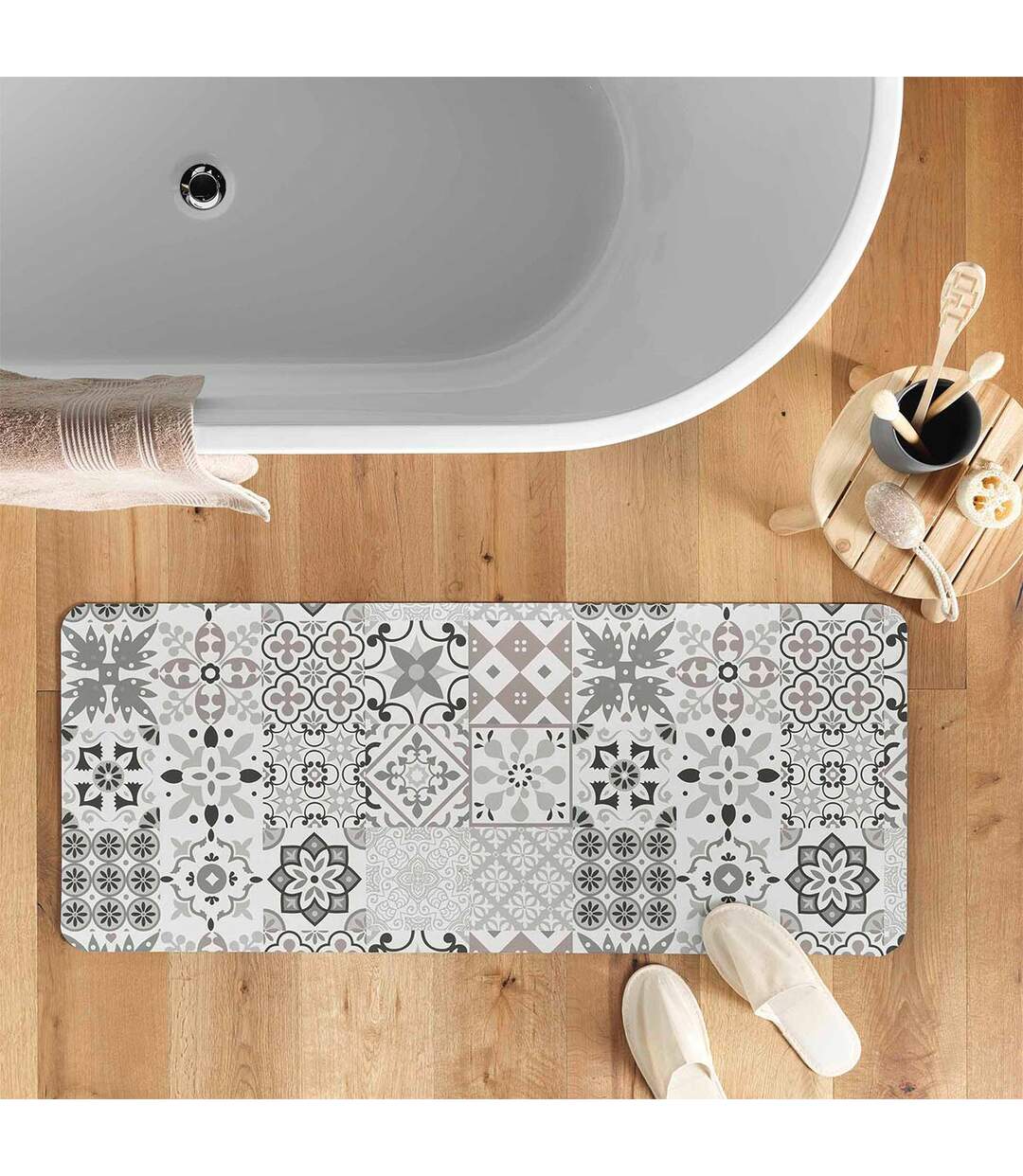 Tapis de Bain Salou 50x120cm Naturel-5