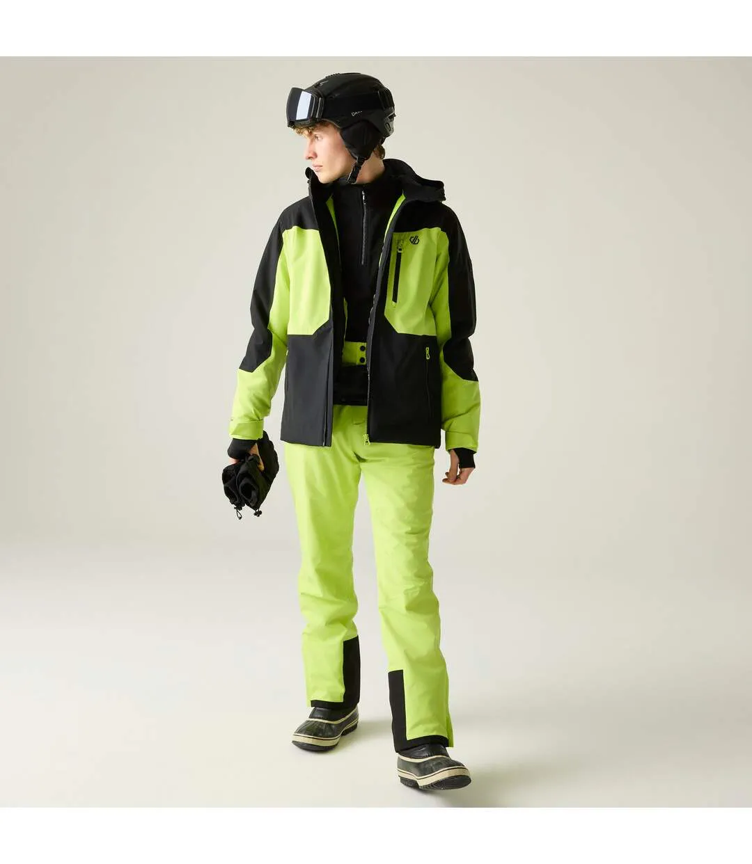 Mens Eagle Iv Ski Jacket Black Wild Lime Dare 2B-1