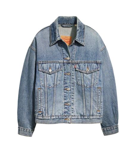 Womens/ladies Chest Pocket Denim Jacket Light Blue Levis