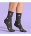 10 Pairs Ladies Dog Patterned Socks - Soft Cotton Rich Fun Dog Design Socks-4