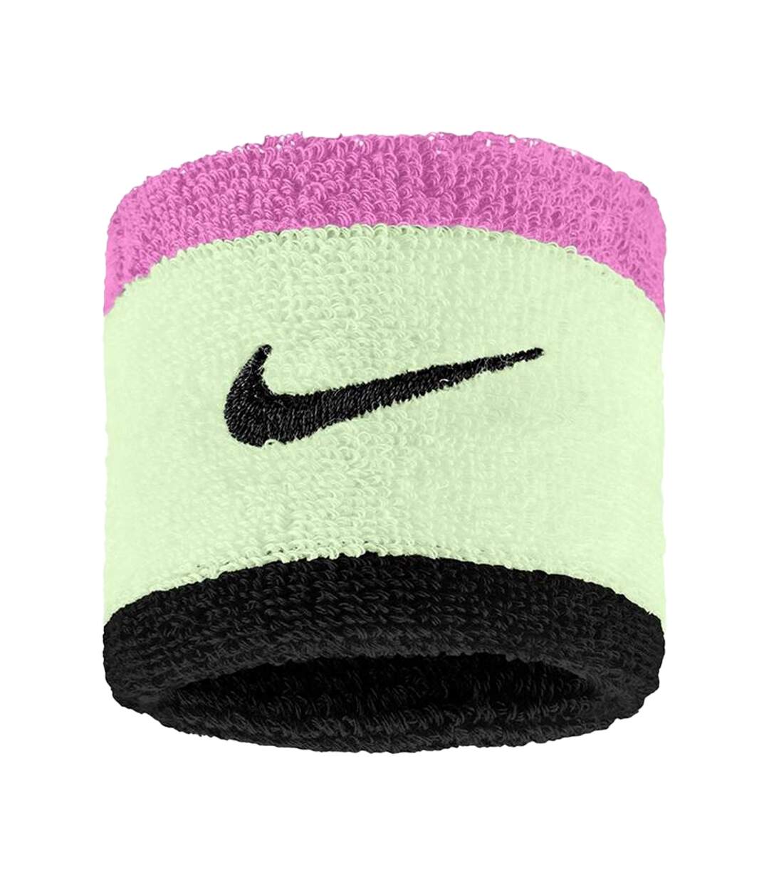 Pack Of 2  Swoosh Wristband  One Size Volt Pink Black Nike-2