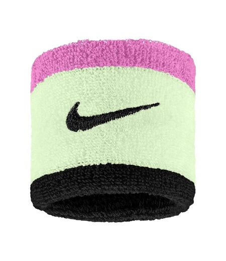 Pack Of 2  Swoosh Wristband  One Size Volt Pink Black Nike