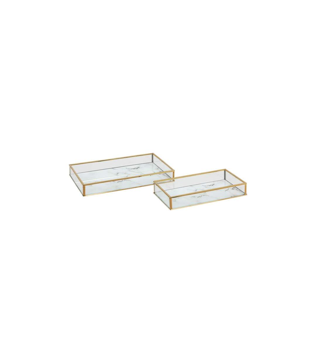 Lot de 2 Vide-Poches en Céramique Rosio 24cm Blanc-1