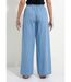Pantalon large taille élastiquée denim léger-2