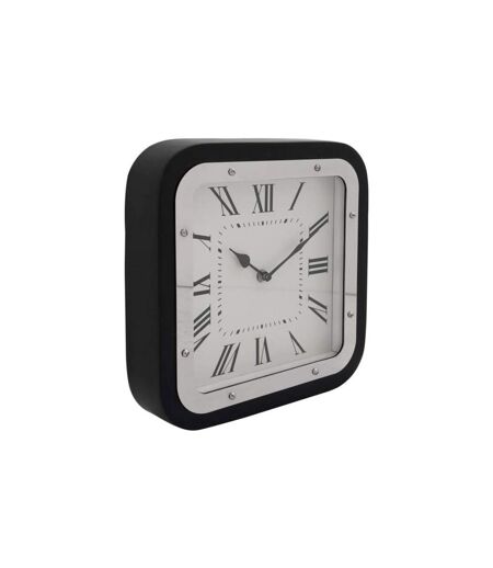 Paris Prix - Horloge à Poser vouman 28cm Argent & Noir
