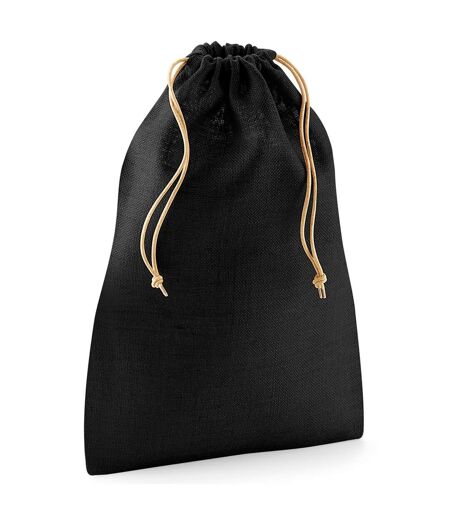 Westford Mill Jute Stuff Bag (Black/Natural) (L) - UTRW7987
