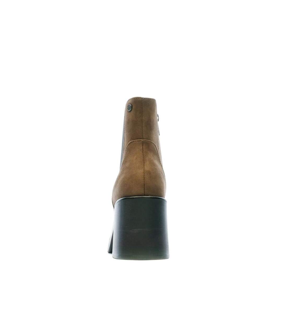Bottines marron femme xti chelsea-3