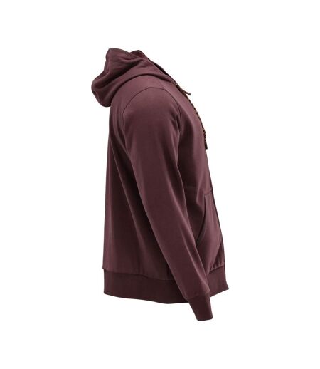 Unisex Adult Plain Full Zip Hoodie Bordeaux Mascot