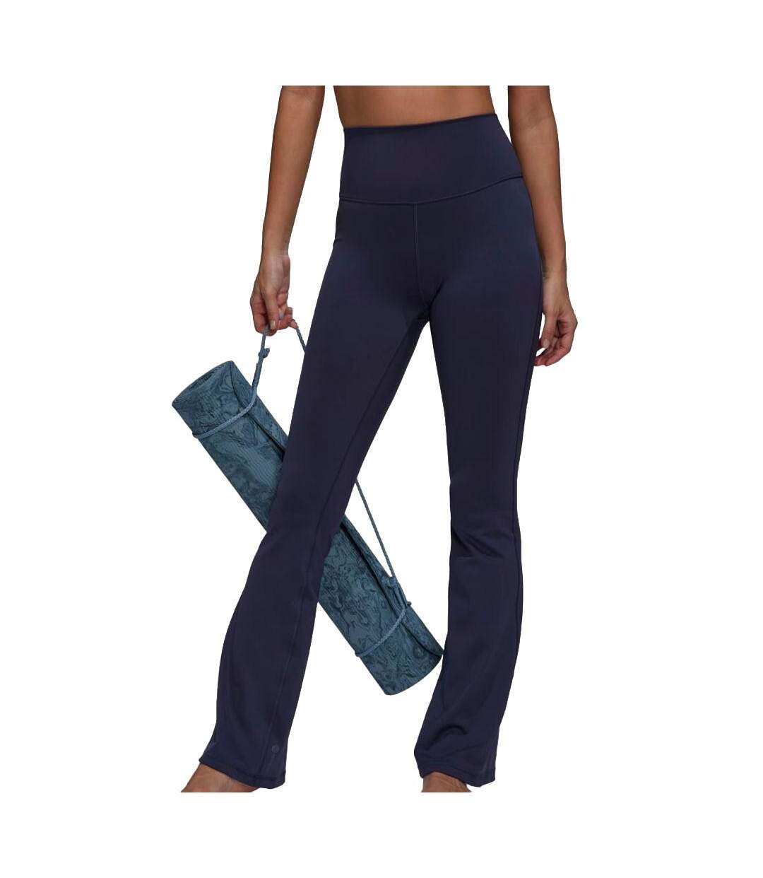 Jogging marine femme adidas studio flared-1