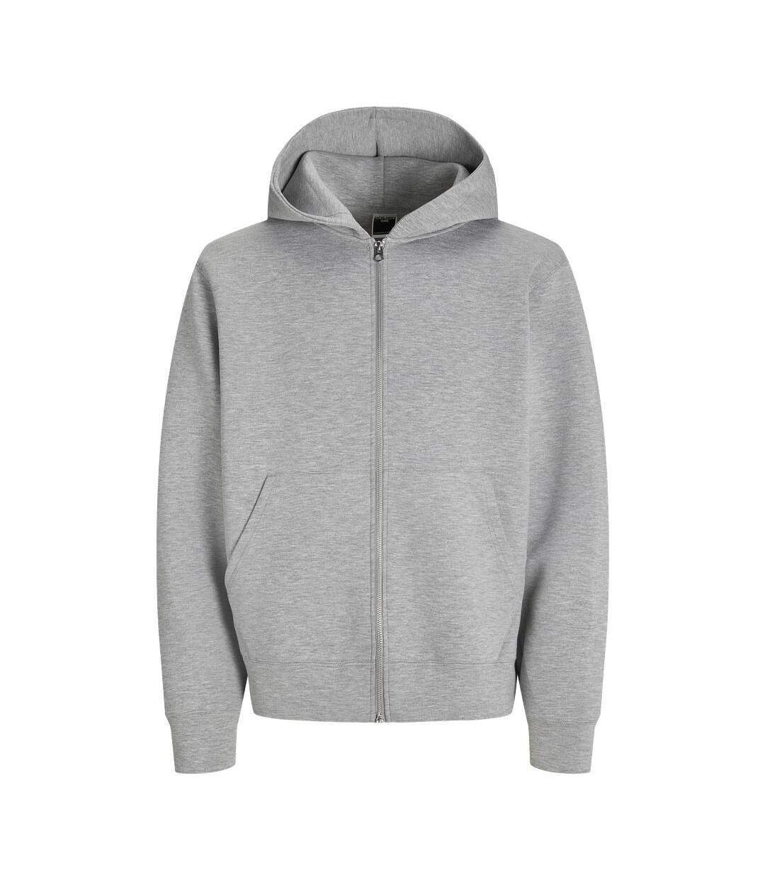 Sweat zippé gris homme jack & jones cover scuba-2