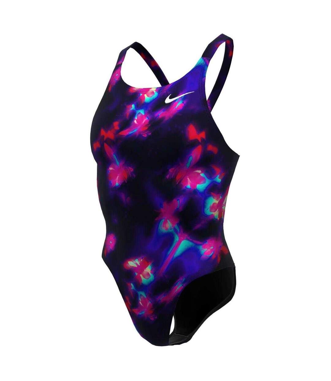 Maillot De Bain 1 Pièce Motif/style Floral Femme Noir Nike-3