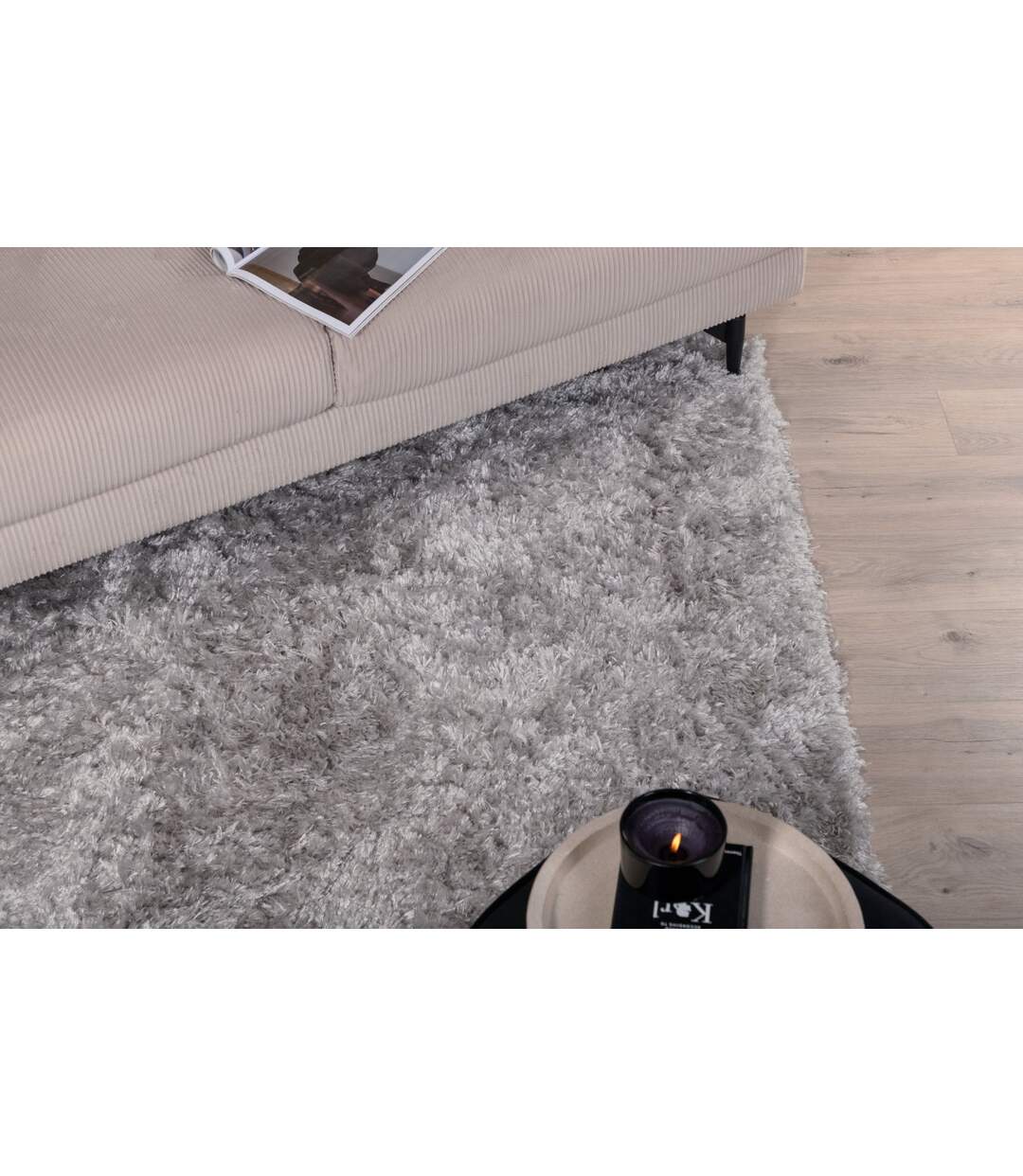 Tapis Déco Natta 160x230cm Argent-3