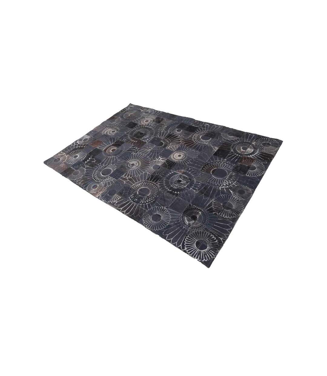 Tapis peau de vache kilim fait main-4