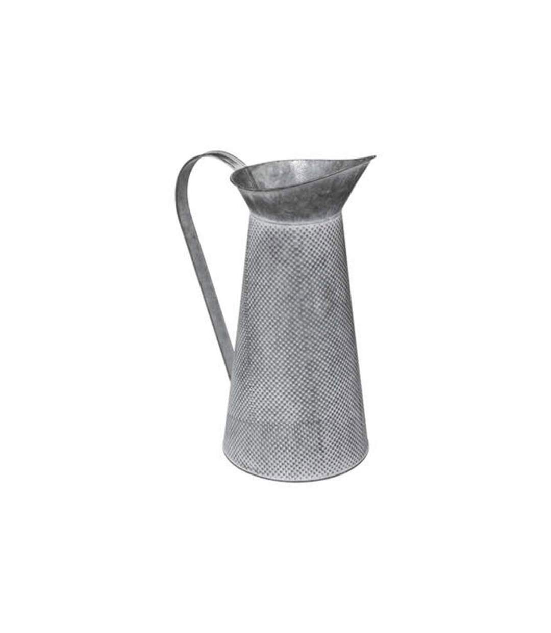 Vase Carafe Déco Zinc 38cm Gris