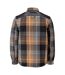 Mens Customised Checked Pile Shirt Nut Brown Mascot-2