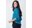 Top style chemisier en viscose léger ASHLEY bleu et noir Coton Du Monde-3
