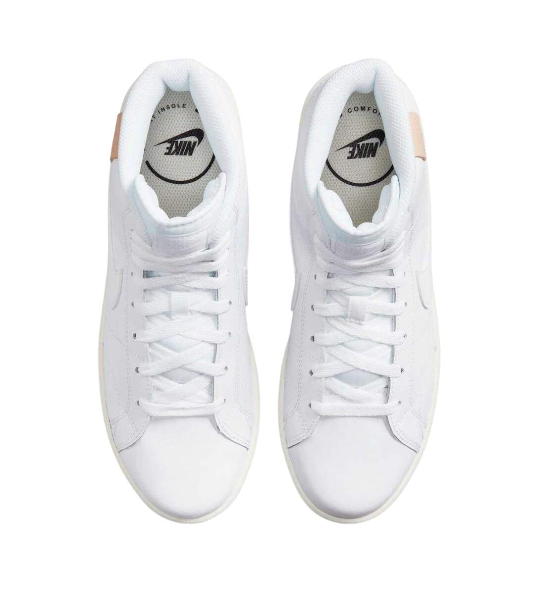 Womens/ladies Court Royale 2 Mid Cut Trainers White Nike-4