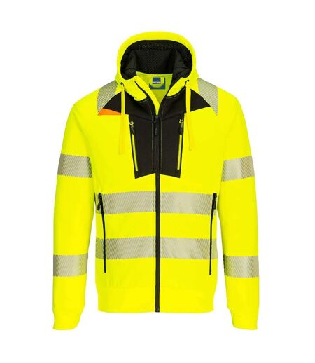 Mens dx4 hi-vis hoodie yellow/black Portwest