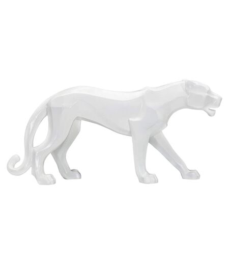 Statuette Déco en Résine Panthère 70cm Blanc